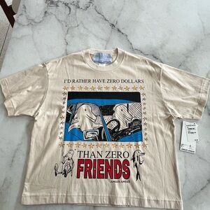Jungles Jungles Cream Graphic Tee - 'Rather Have Zero Dollars Than Zero Friends'